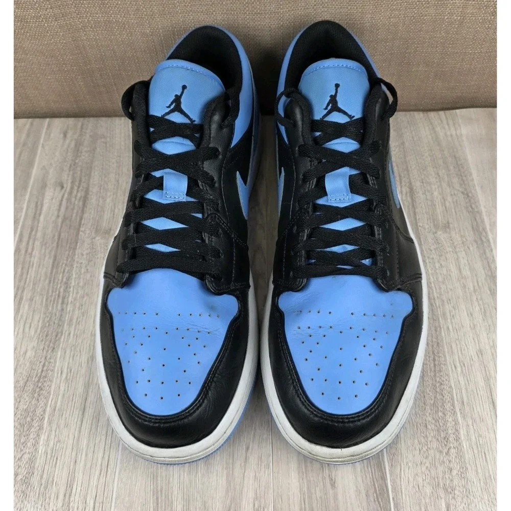 Nike Air Jordan 1 Low UNC University Blue Black Sneakers 553558-041 Mens US 10